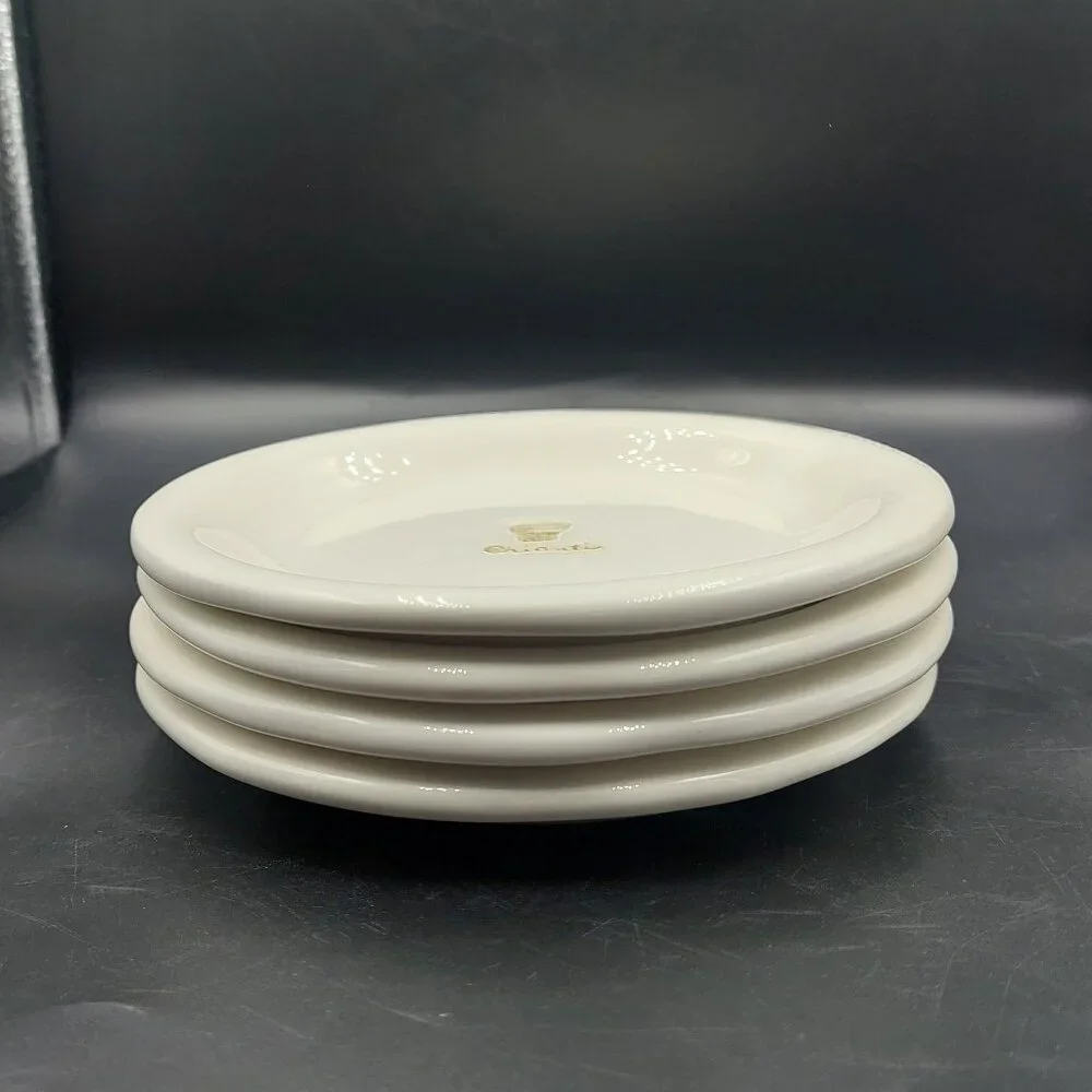 4 Williams Sonoma Appetizer Plates Embossed Wine Series 6.25